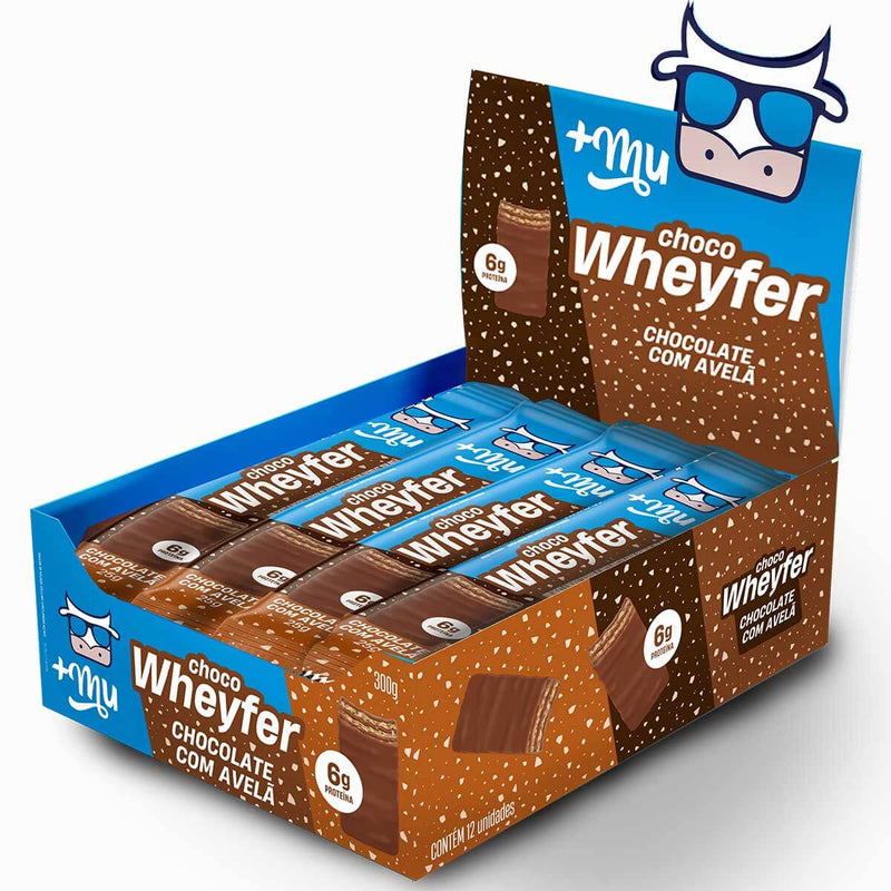 Choco Wheyfer Wafer Recheado (12 Barras de 25g) +Mu