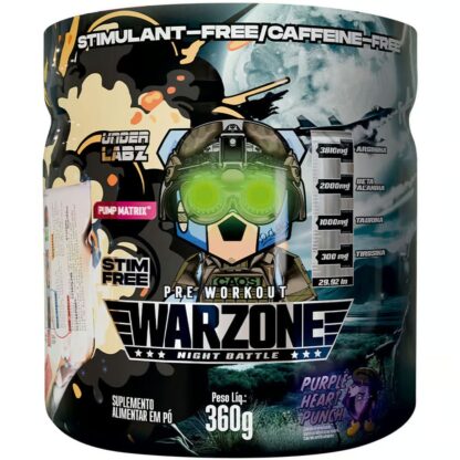 Pré-Treino Sem Cafeína Warzone Night Battle (360g) Under Labz