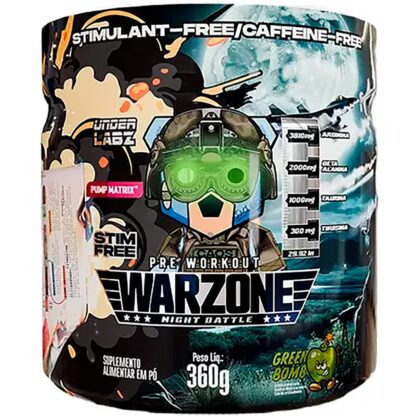 Pré-Treino Sem Cafeína Warzone Night Battle (360g) Under Labz
